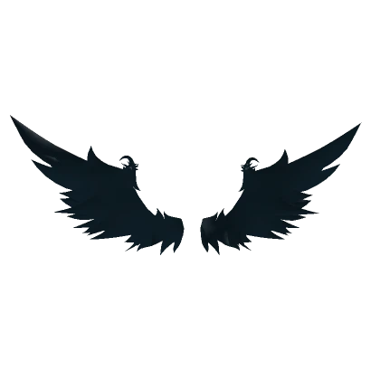 Dark Black Angel Wings