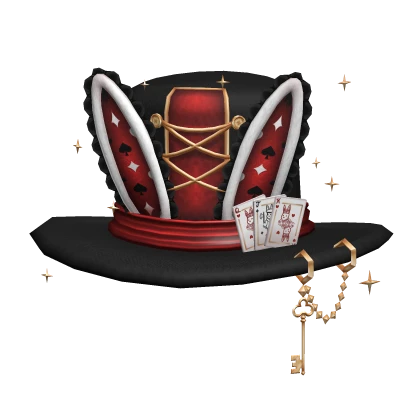 Red Magician Bunny Top Hat