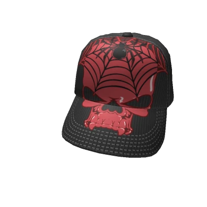 Dark Red Arachnid Skull cap