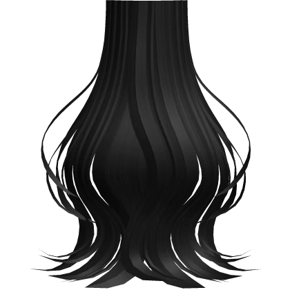 ♡ Black Long Fluffy Anime Hair Extensions