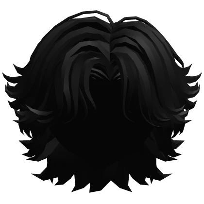 Rich Black Messy Handsome Wolfcut
