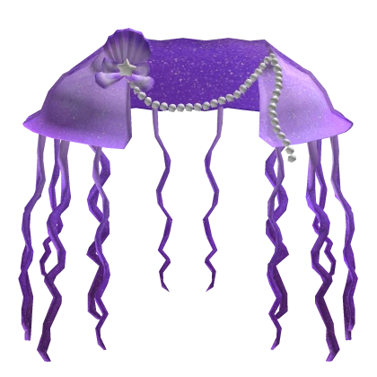 Purple Jellyfish Skirt with Pearls & Seashell Bow