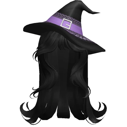 ♡ halloween witch girly hair in black 