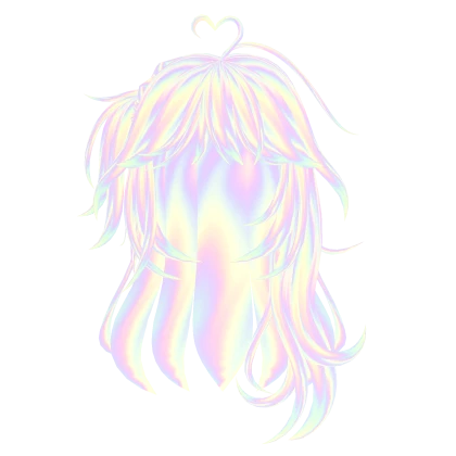 Glowing Holographic Anime Long Hair