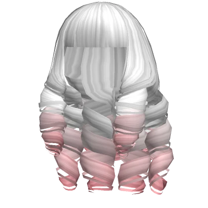 Princess Curls White Pink Ombre