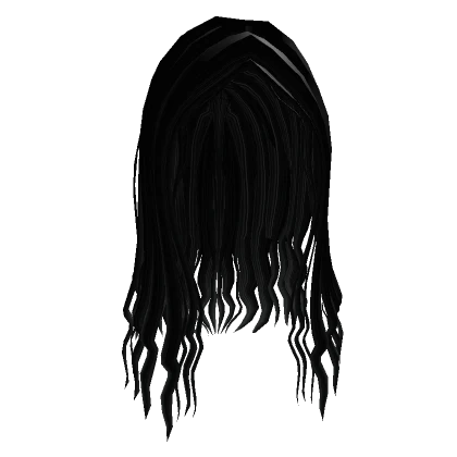 Wet-Look Long Hair (Black)