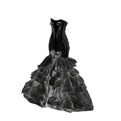 ʚ♡ɞ Black Spring Couture Fishtail Gown Dress