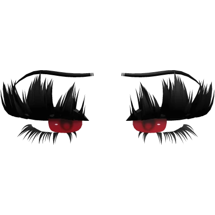♡ princess lashes w eyes (red)