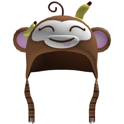 Cute Hungry Monkey Banana Kawaii Hat
