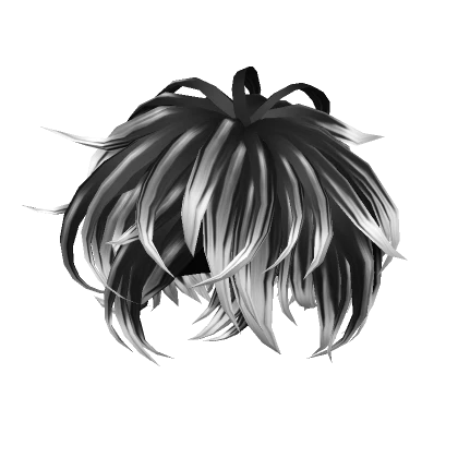 Messy Black to White 3D Hair_564FAE