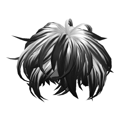 Messy White to Black 3D Hair_564FAE