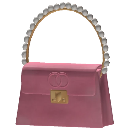 Luxury Pink Suede Pearl Bag