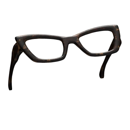 Raised Oversized Cat Eye Glasses in Brown Tortoise