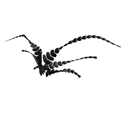 Lavender Petal Vine Wings Black