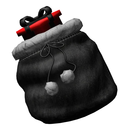 Vintage Black Santa Bag