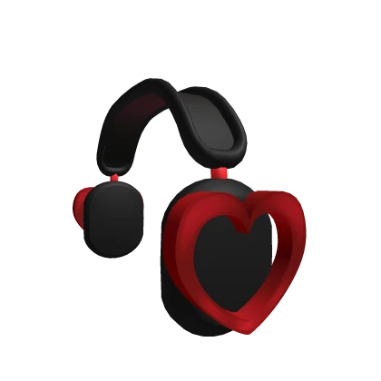 Red Heart Headphones (BLACK)