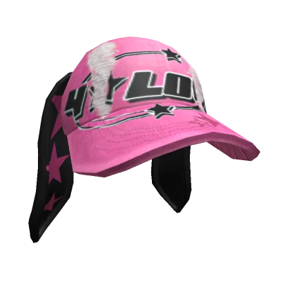 Pink Bunny Old Y2k Star Cap