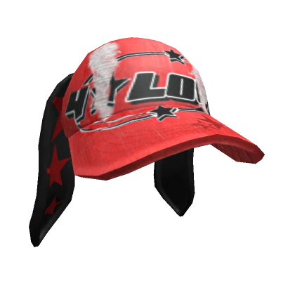 Red And Black Bunny Ears Y2k Cap 