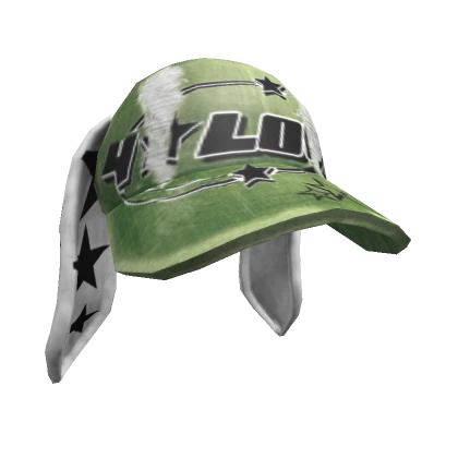 Green Bunny Old Y2k Star Cap