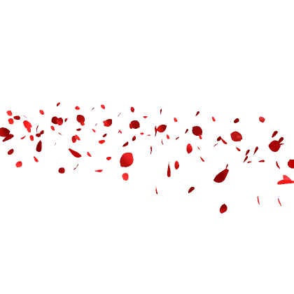 Red Flower Petals Aura