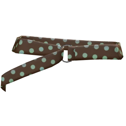 𖹭 cute brown & mint harajuku polka dot belt 