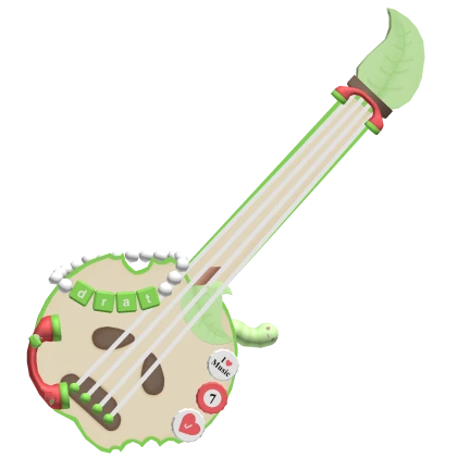 ♡ Front Cute Retro Harajuku Green Apple Guitar 🍏