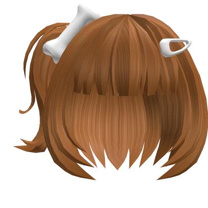 Short Messy Wolf Hair Clipped Pigtail Ginger