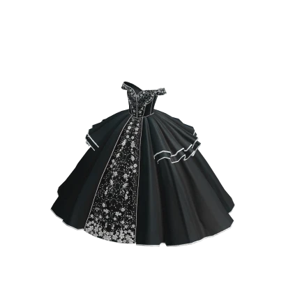 ♾️ Black and white Puffy victorian ball gown