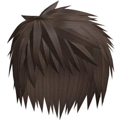 Emo Brown Spiky Layered Wolf Cut Messy Anime Boy