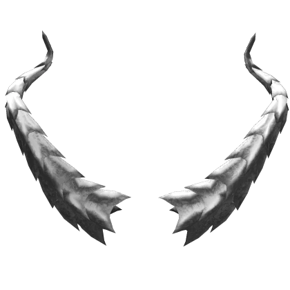 Silver Metal Creature Horns [PBR]