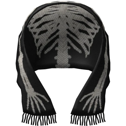 💀Y2K 2000s Vintage Spooky Scary Skeleton Scarf💀