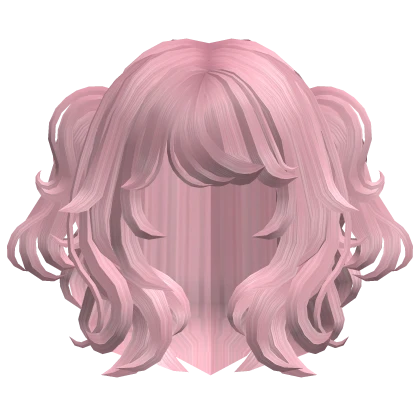 Soft Fluffy Anime Layered Hair Pigtails Pink