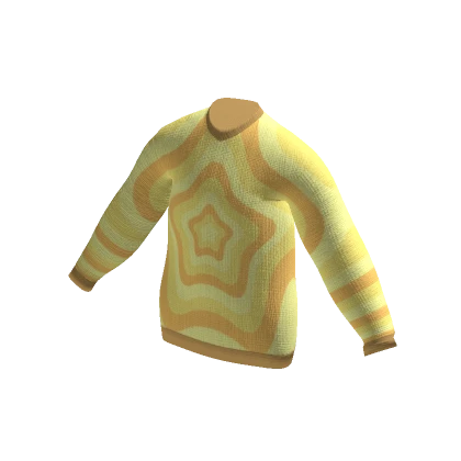 Oversized Y2K Star Sweater (Yellow)