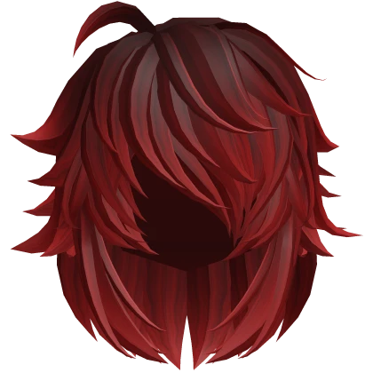 Messy Emo Red Eye Covering Hair