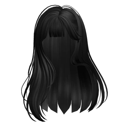 Soft Straight Hair with Bangs(Black)