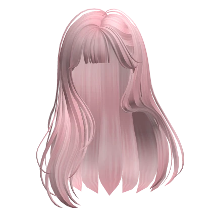 Soft Straight Hair with Bangs(Pink)