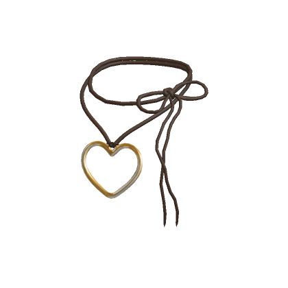 Gold Brown - Heart Pendant Necklace