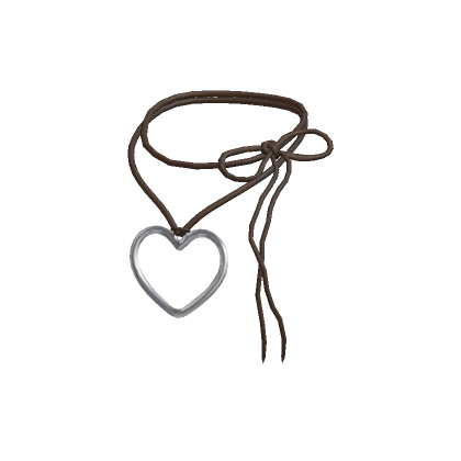 Silver Brown - Heart Pendant Necklace