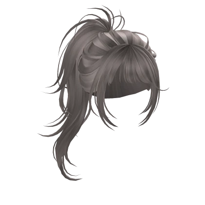 Girl Hair Ash Messy Ponytail