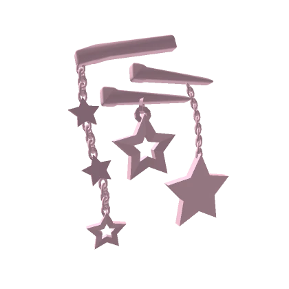 Cute pink star hair clips 