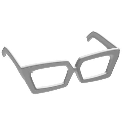 White - Oversized Cat Eye Glasses