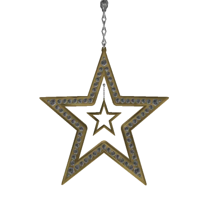 Rhinestone McBling Star Earrings | Gold