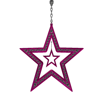 Rhinestone McBling Star Earrings | Hot Pink