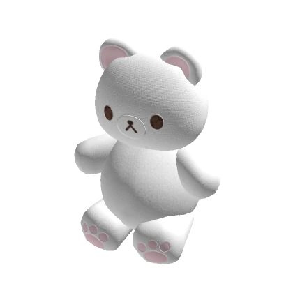 ♡ cute mini kawaii bear plushie white (holdable)