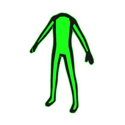 Black Green Double Outline Avatar