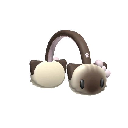  fluffy siamese kawaii cat earmuffs