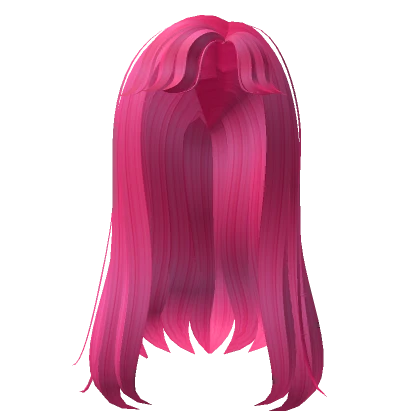 Cute y2k hot pink straight hair 