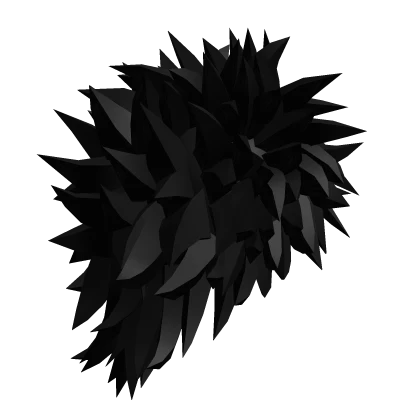Long Super Spiky Anime Boy Hair in Black