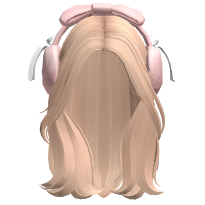 Aethetic Preppy Girl Hair w Earmuffs