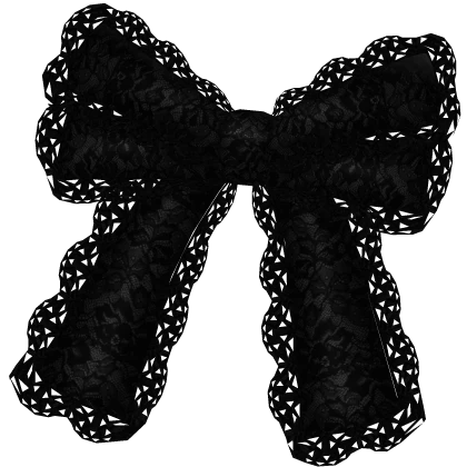 gothic lace hair bow (right) black